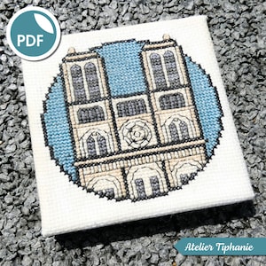 Cross stitch pattern - Notre-Dame - Paris - PDF pattern