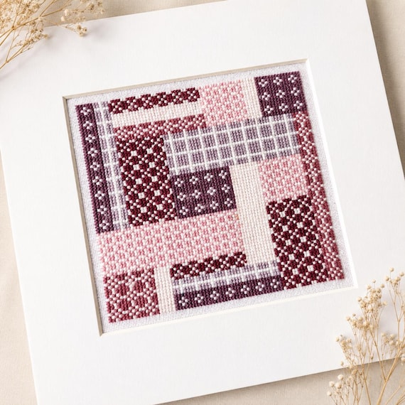 Cross stitch pattern - Patchwork Puzzle 1 - PDF pattern