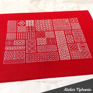 Sashiko inspired patchwork - Blackwork - PDF