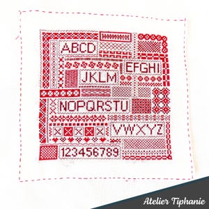 Kreuzstich Muster - Alphabet Sampler 3 - PDF Muster