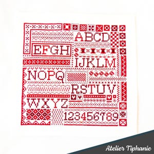 Cross stitch pattern - Alphabet Sampler 5 - PDF pattern