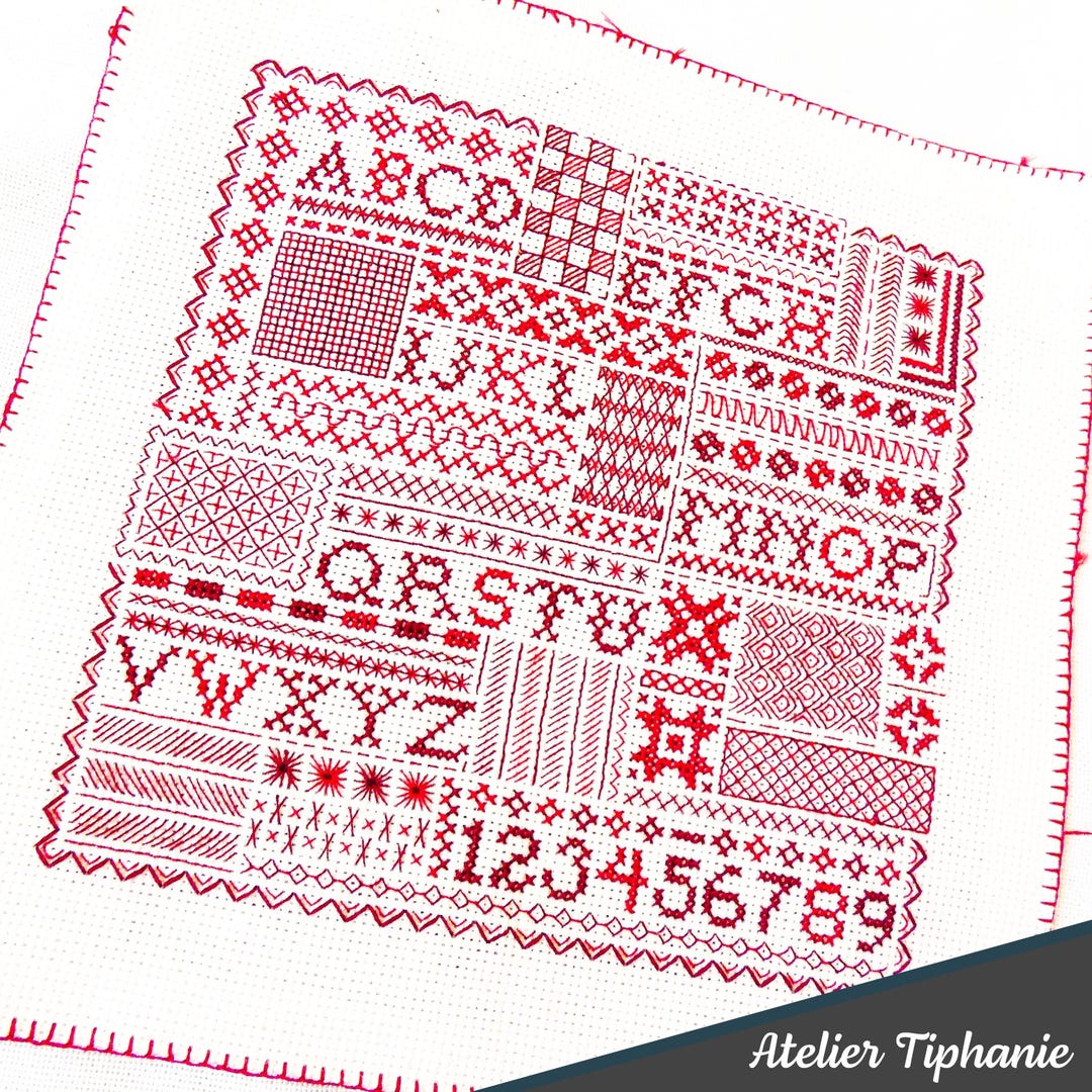 Grille point de croix - Alphabet Sampler 4 - Patron PDF - Etsy France