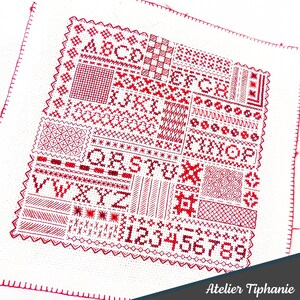 Kreuzstich Muster - Alphabet Sampler 4 - PDF Muster
