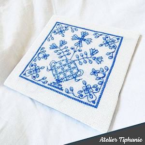 Azulejo de Delft 4 - Patrón de punto de cruz - Patrón PDF