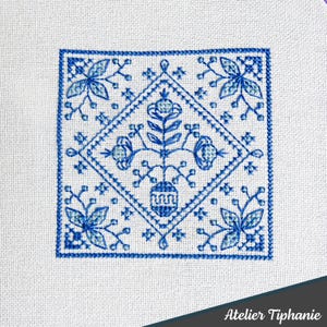 Delfter Kachel 3 - Kreuzstichmuster - PDF-Muster