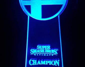 Supersmash Bros LED Trophy | LED Trophy | Custom Trophy | Custom Award | Engraved Award | Engraved Acrylic Trophy | Acrylic Award