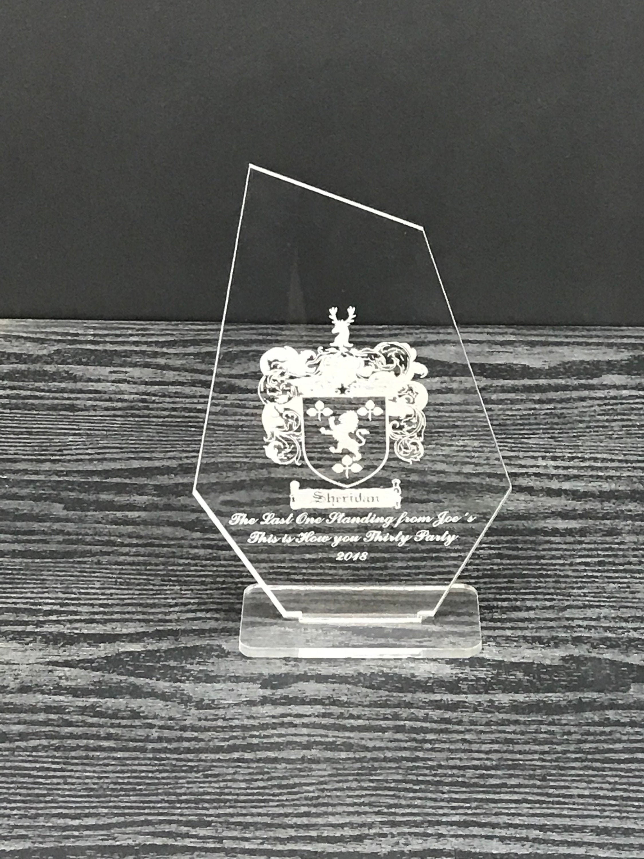 Custom Trophy Custom Award Plaque Engraved Award Etsy