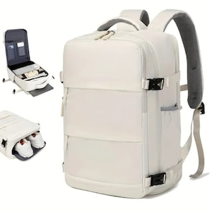 Large Travel Backpack, Carryon, Shoe Compartment, Charging Port, Large Capacity, Lightweight Travel Bag