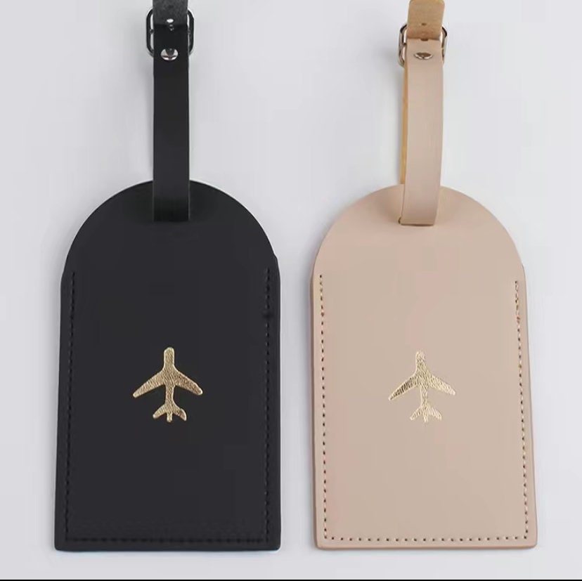Set of two Leather Luggage Tags – The Arise Box