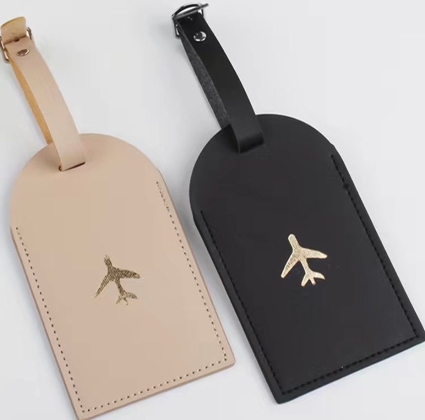 Set of two Leather Luggage Tags – The Arise Box