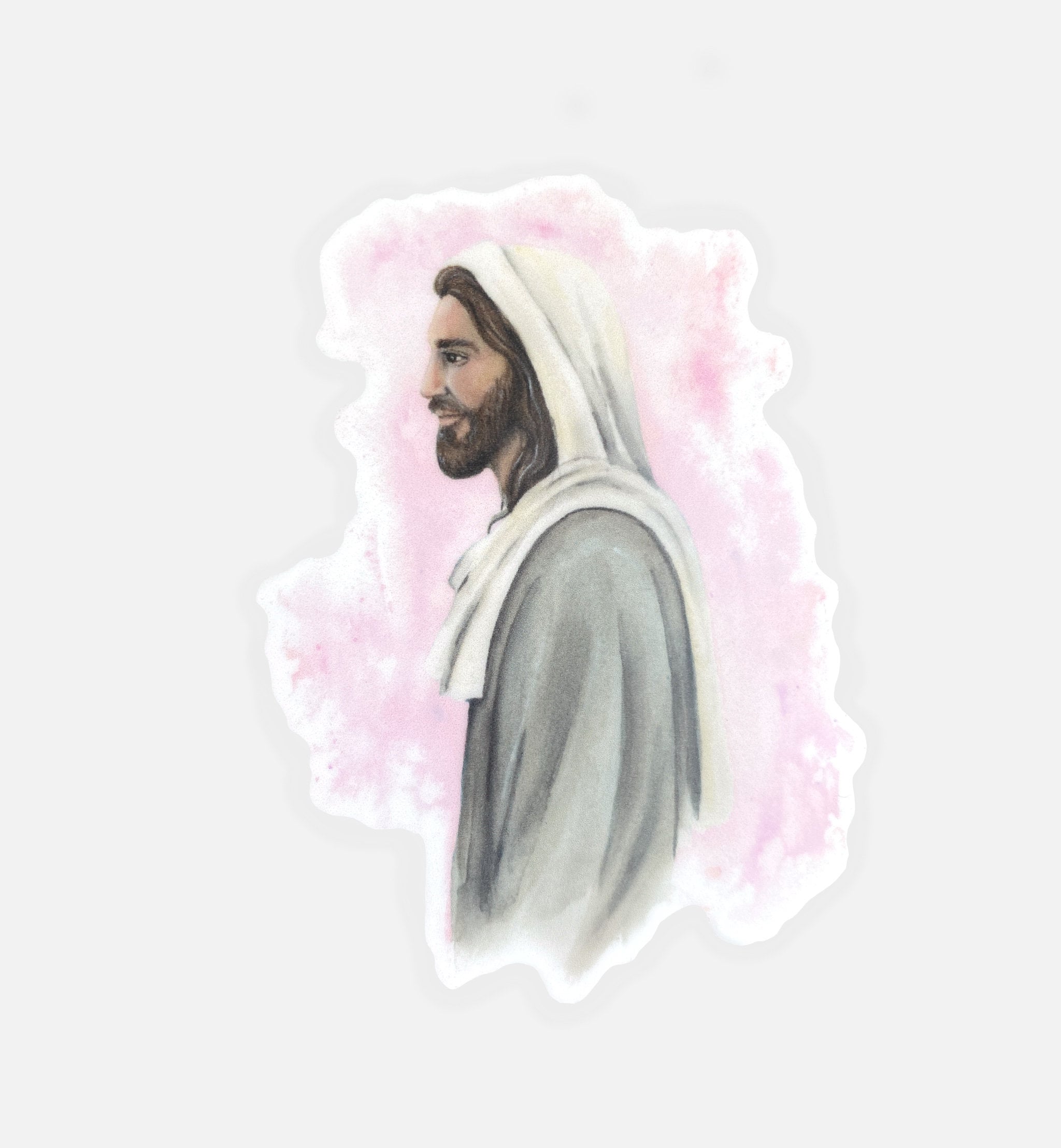 Pink Jesus Christ Sticker Jesus Face Bible Sticker Journal Etsy