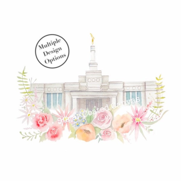 Birmingham Alabama temple watercolor, Customizable, wedding gift, lds, temple painting