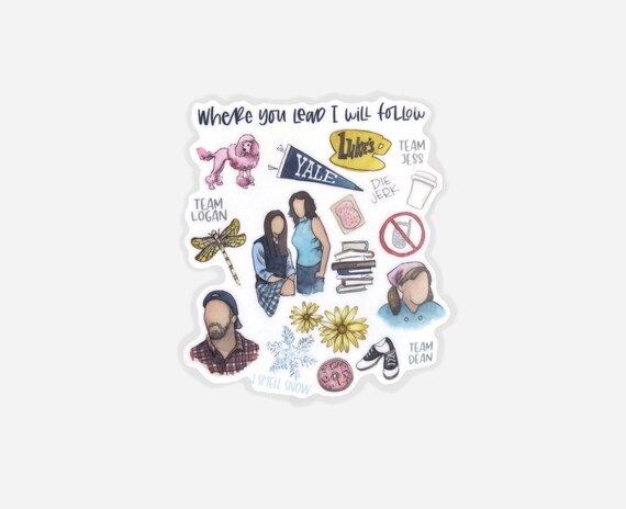 Gilmore Girls Sticker Tv Show Sticker Gilmore Girls Fan Art - Etsy