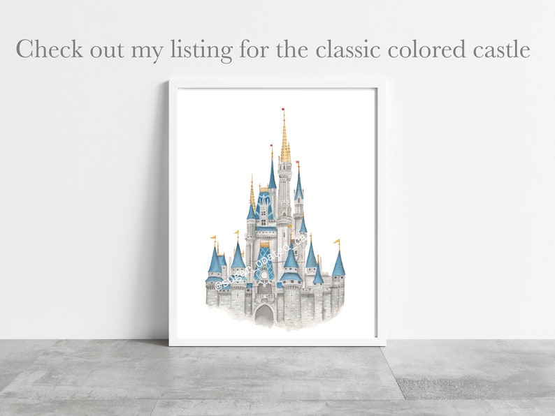 Download Updated Walt Disney World Castle Cinderella U2019s Castle Watercolor Print Rose Gold Disney World Castle New Castle Watercolor Art Collectibles Vadel Com