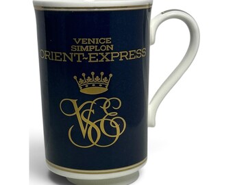 Official Orient Express Fine Bone China Mug Cup Gold 24K England Train VSOE
