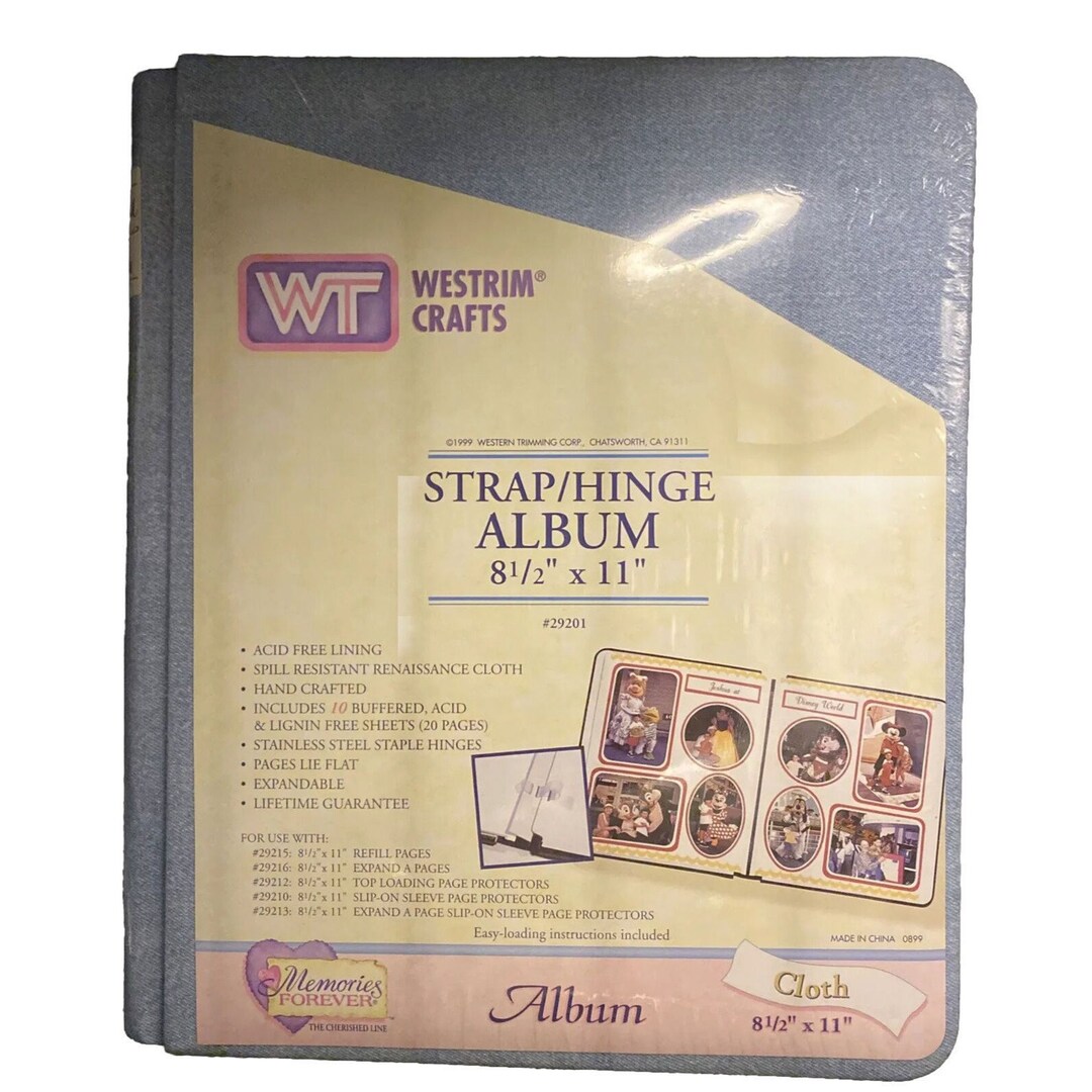 Westrim Crafts Strap Hinge Album 8.5 X 11 20 Pages Etsy