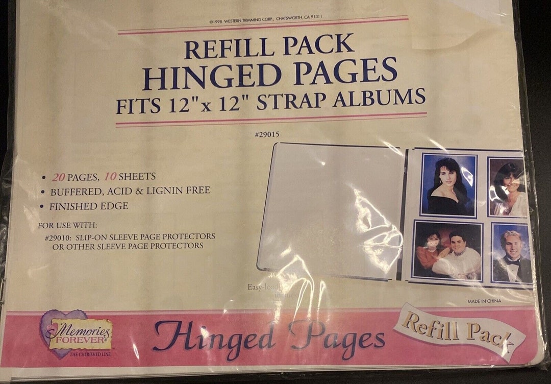 Westrim Hinged Strap Album Refill Pack 12x12 20 Pages Acid Etsy