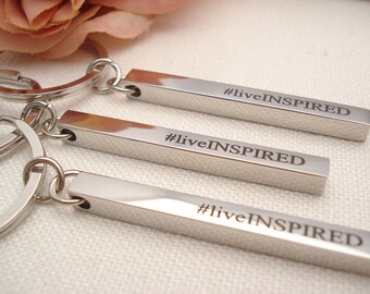 engraved key ring etsy
