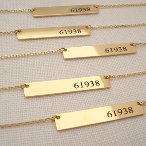 Stainless Steel  Personalized nameplate Bar Necklace...Engraved Latitude longitude, Coordinates, Sorority gift, monogram, bridesmaid gift