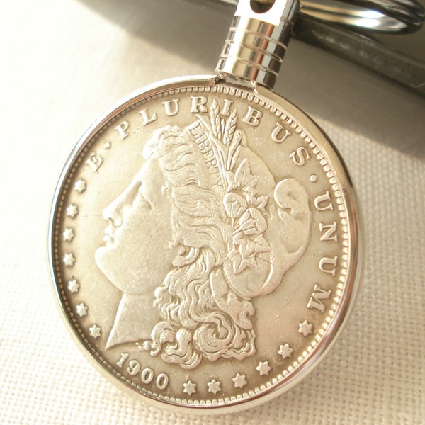 Morgan Dollar Key Chain,  His and Hers, Wedding gift,  Groomsmen gift, Key Ring, Personalized Key chain, Bridesmaid gift