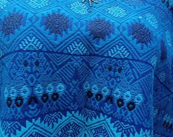 Vintage mayan Guatemalan Huipil Handmade Hand Woven Hand Embroidered Hippie Boho Festival Poncho Kaftan Caftan
