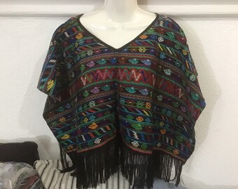Newlymade by Mayan artisan ingrid Aracelly Vintage Guatemalan shrug using vintage Guatemalan huipil