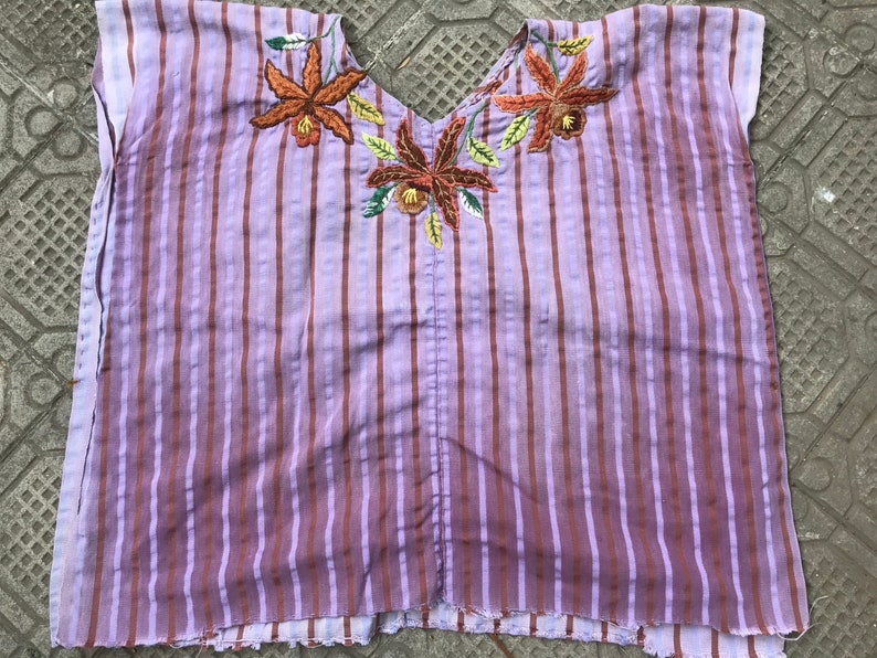 Vintage mayan Guatemalan Huipil Handmade Hand Woven Hand Embroidered Hippie Boho Festival Poncho Kaftan Caftan