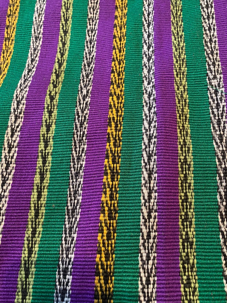 Vintage Guatemalan Ethnic Mayan Handwoven Cotton Wool Mix RebozoShawl Handmade Textile Hippie Boho And Woven Traditional Circa 1980/'s