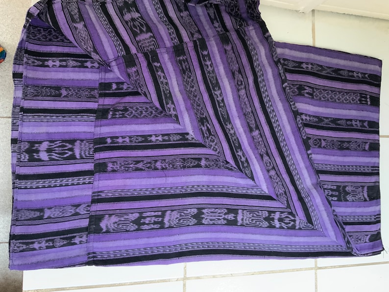 Vintage Guatemalan Fabric Cort\u00e9s skirt 100/% cotton Mayan textile Ikat dyed 168x28+5 Textile Fabric circa 1990/'s ikat dyed