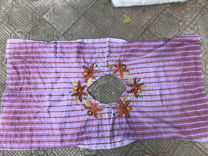 Vintage mayan Guatemalan Huipil Handmade Hand Woven Hand Embroidered Hippie Boho Festival Poncho Kaftan Caftan