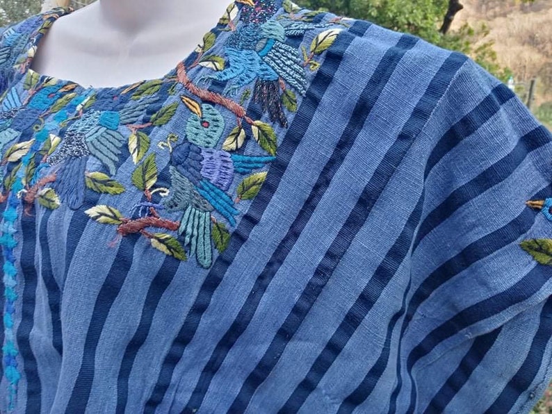 Vintage Guatemalan Huipil Santiago Atitlan Handwoven Hand Embroidered Circa 1980\u2019s
