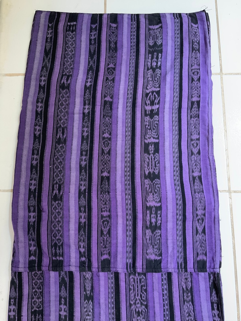 Vintage Guatemalan Fabric Cort\u00e9s skirt 100/% cotton Mayan textile Ikat dyed 168x28+5 Textile Fabric circa 1990/'s ikat dyed