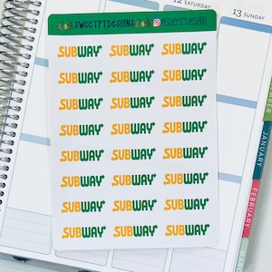 Fast Food Planner Stickers