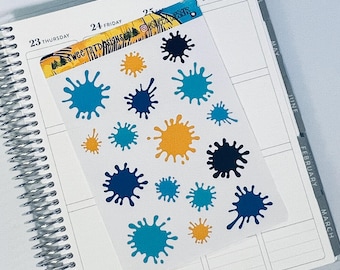 Paint Splatter Stickers