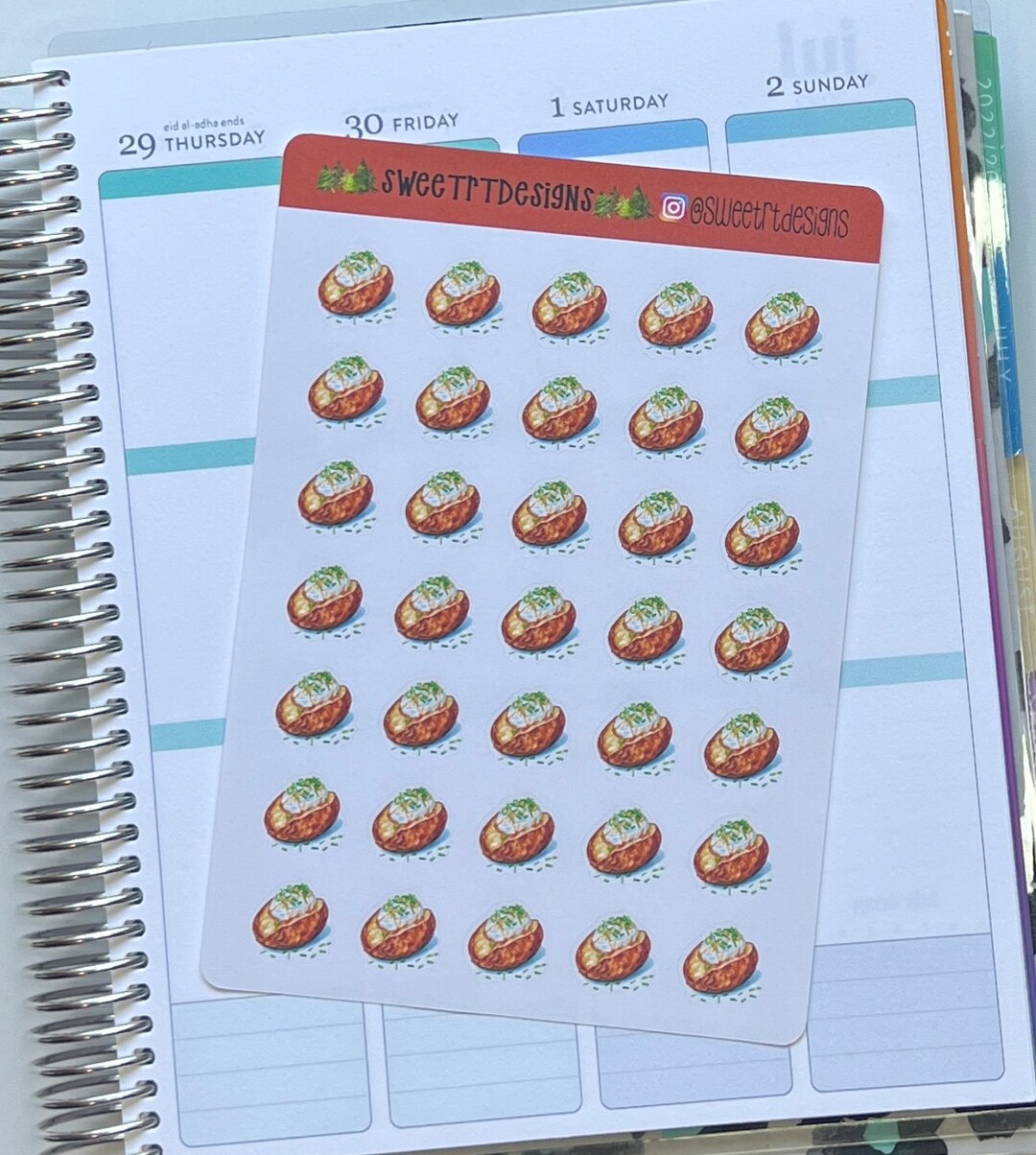 Loaded Baked Potato Planner Stickers - Etsy