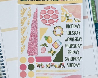 Pink Lemonade Journal Sticker Kit