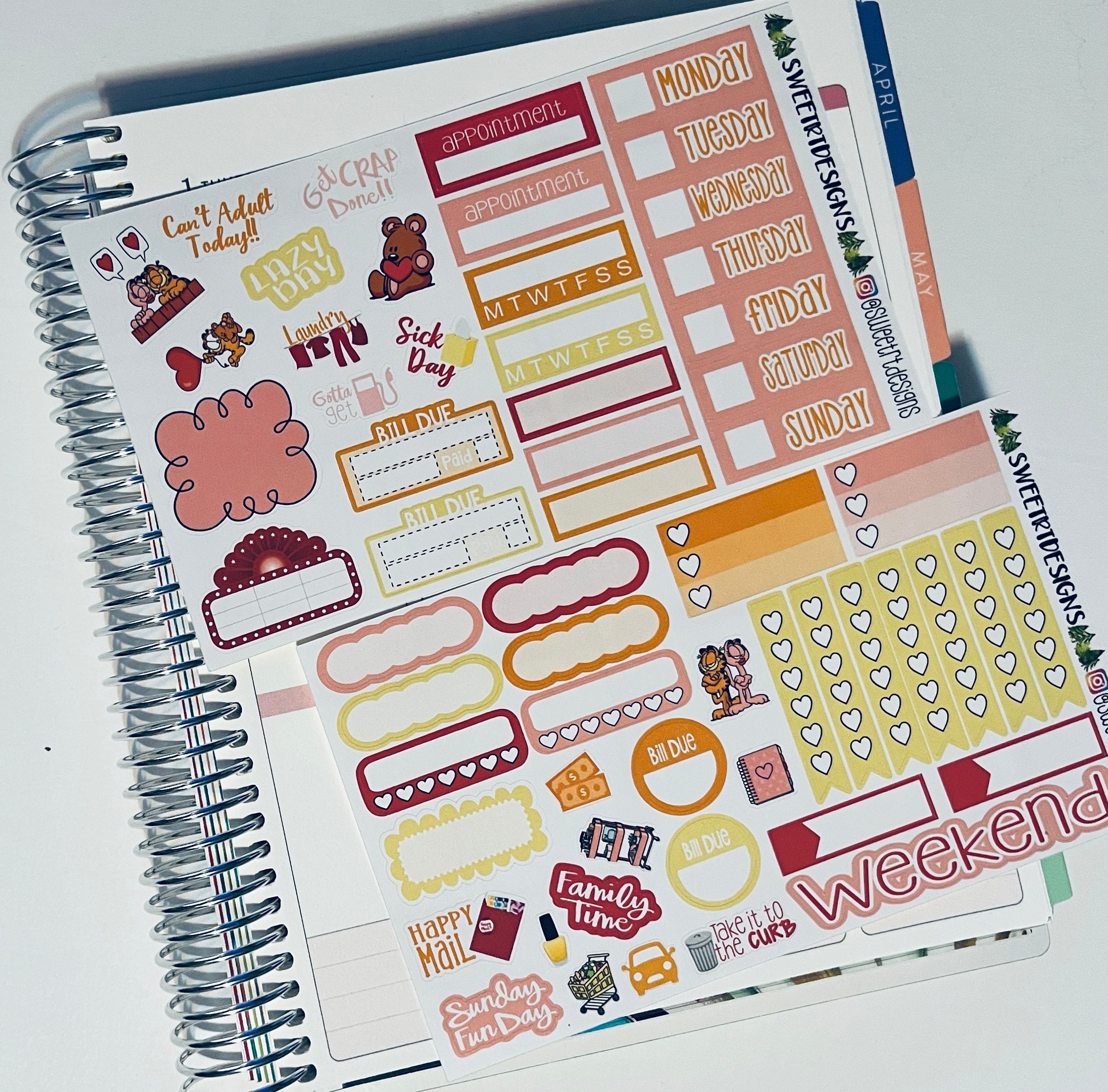 Deluxe Weekly Planner Sticker Kit - Etsy