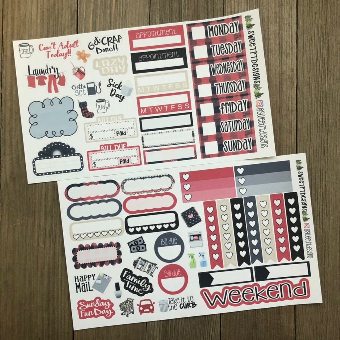 Deluxe EC Weekly Planner Sticker Kit - Etsy