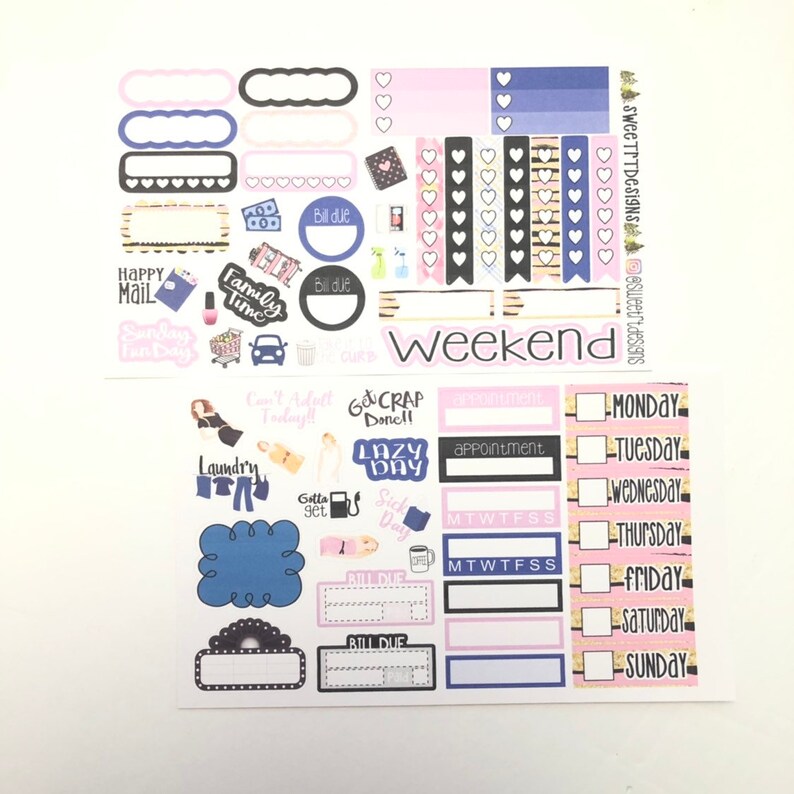 Deluxe Weekly Planner Sticker Kit - Etsy