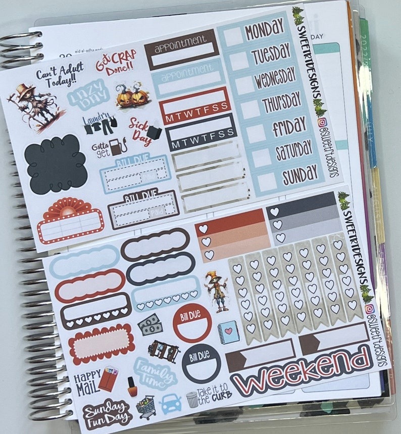 Deluxe Weekly Planner Sticker Kit - Etsy