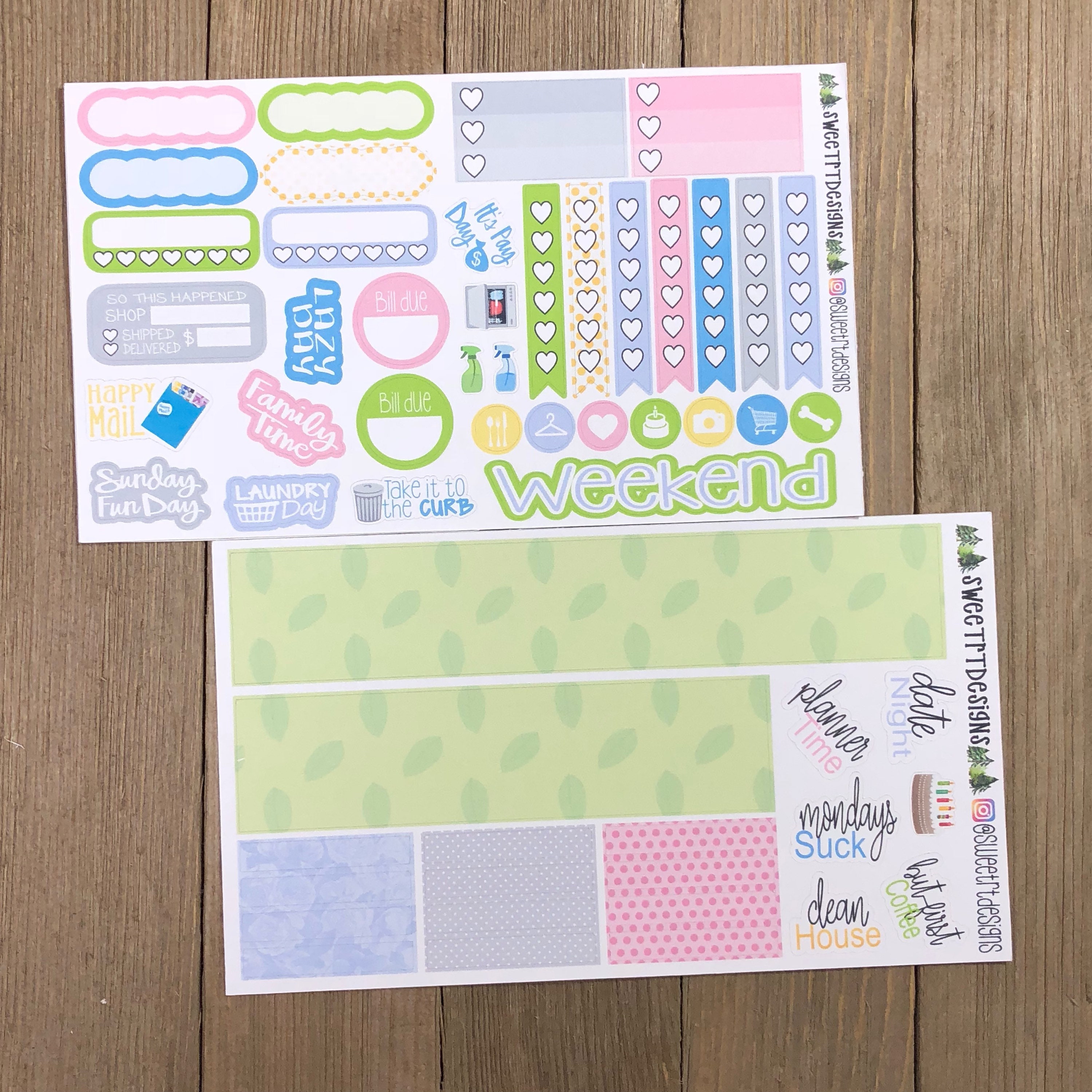 Deluxe Weekly Planner Sticker Kit - Etsy