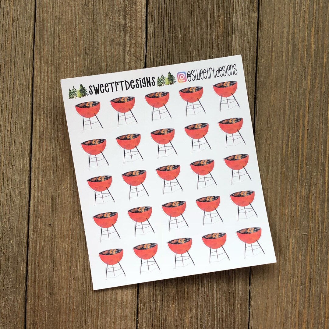 BBQ Grill Stickers - Etsy
