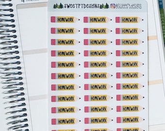 Homework Planner Stickers