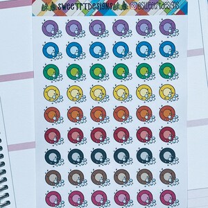 Colored Clean Dishes Planner Stickers