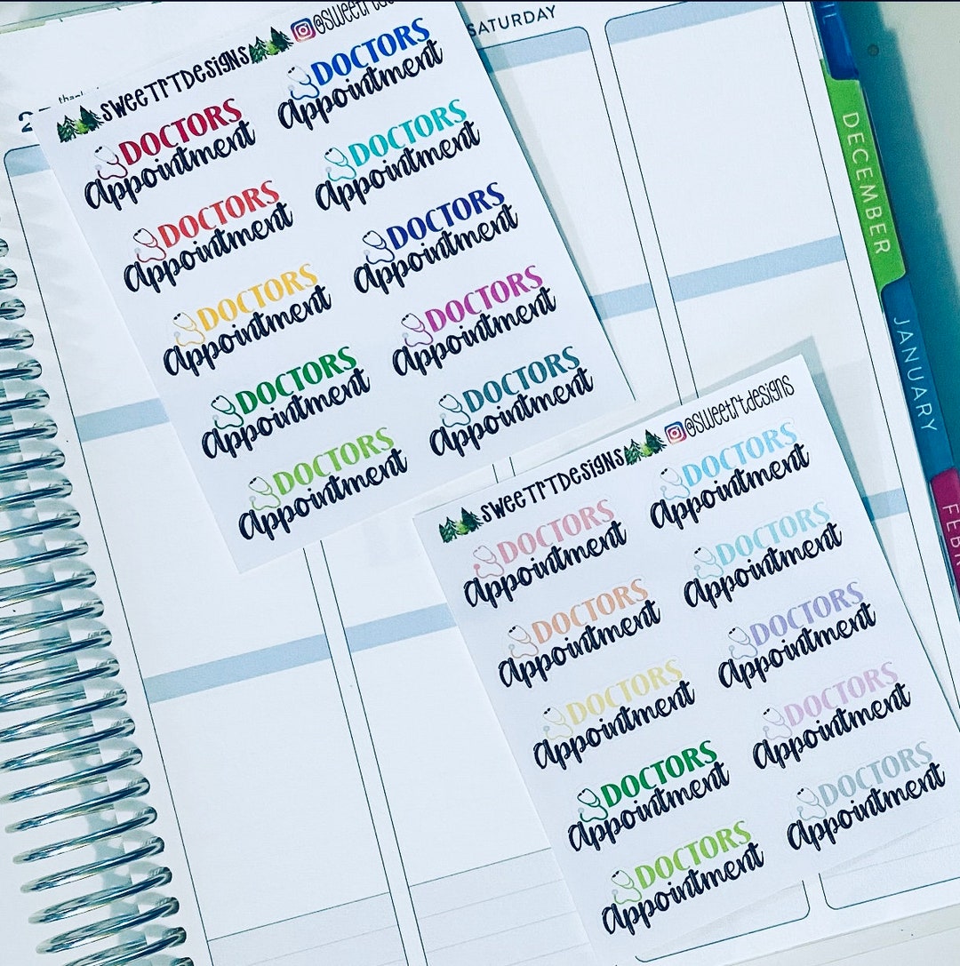 Doctors Appointment Planner Stickers - Etsy
