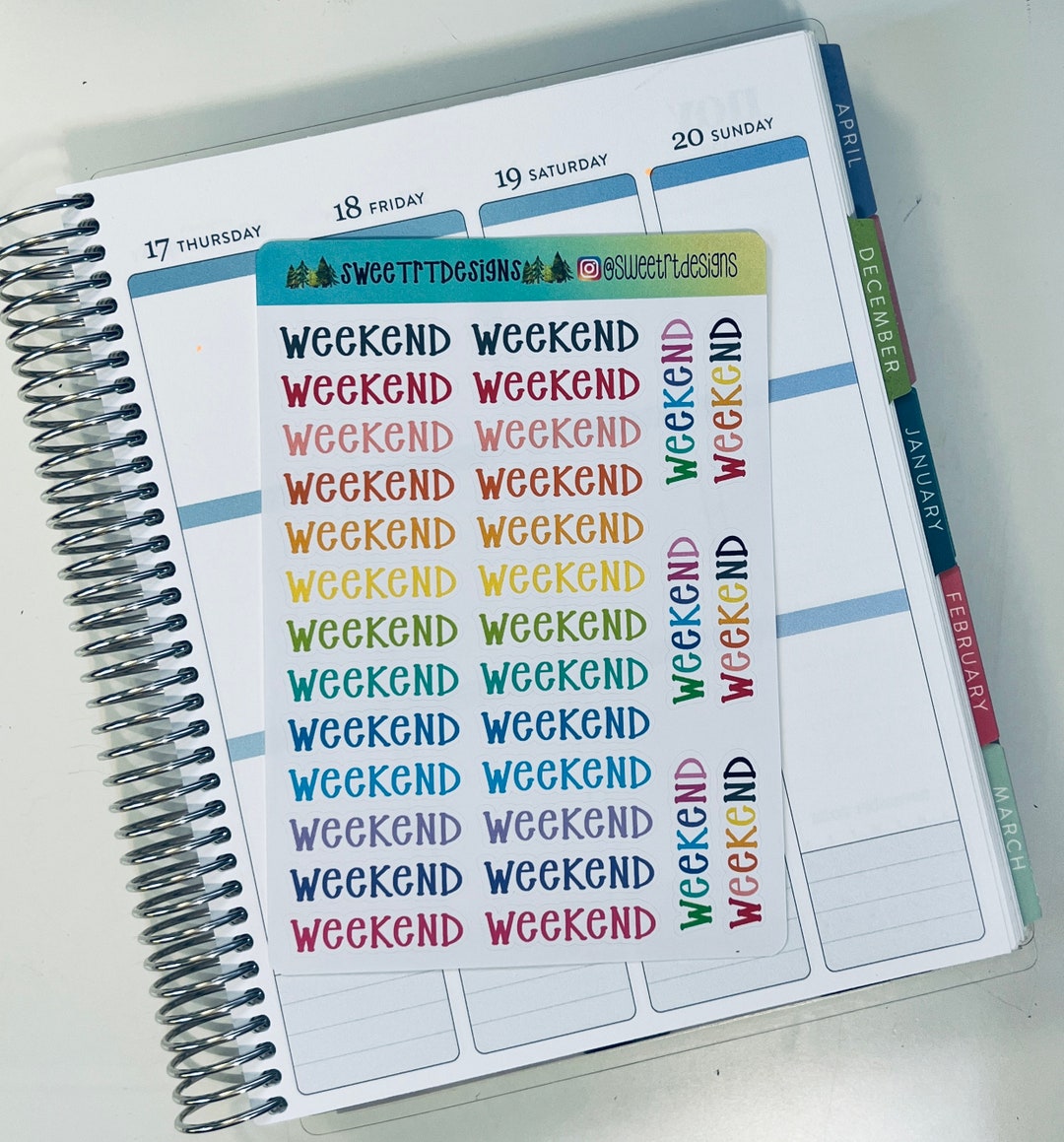 Weekend Banner Planner Stickers - Etsy