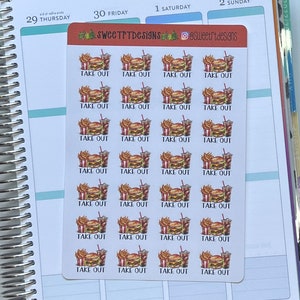Take Out Meal Planner Stickers