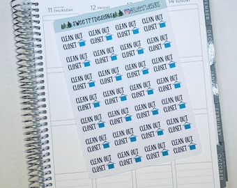 Clean Out Closet Planner Stickers