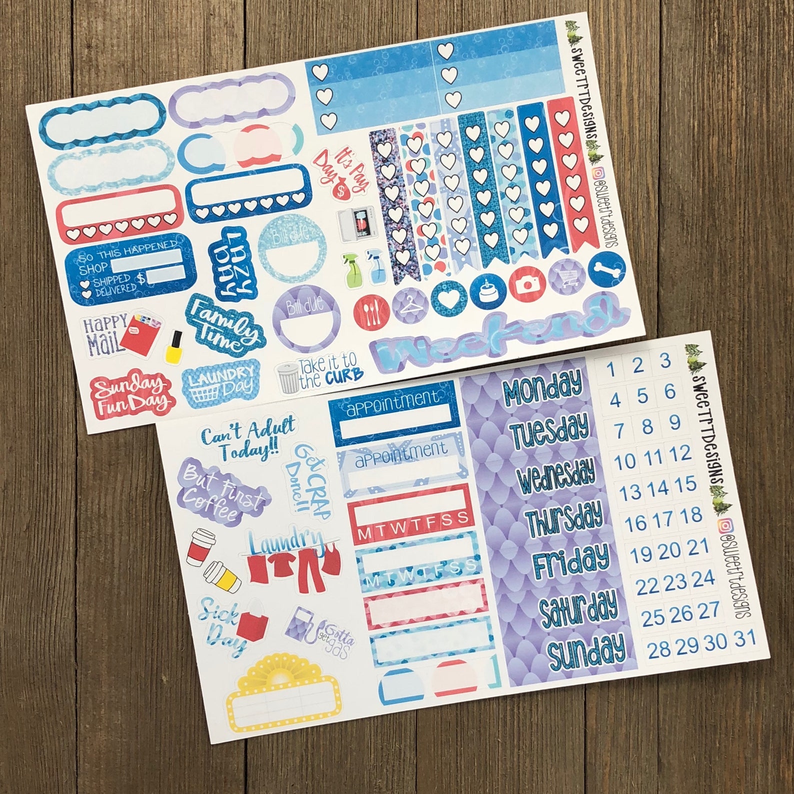 Deluxe Weekly Planner Sticker Kit - Etsy