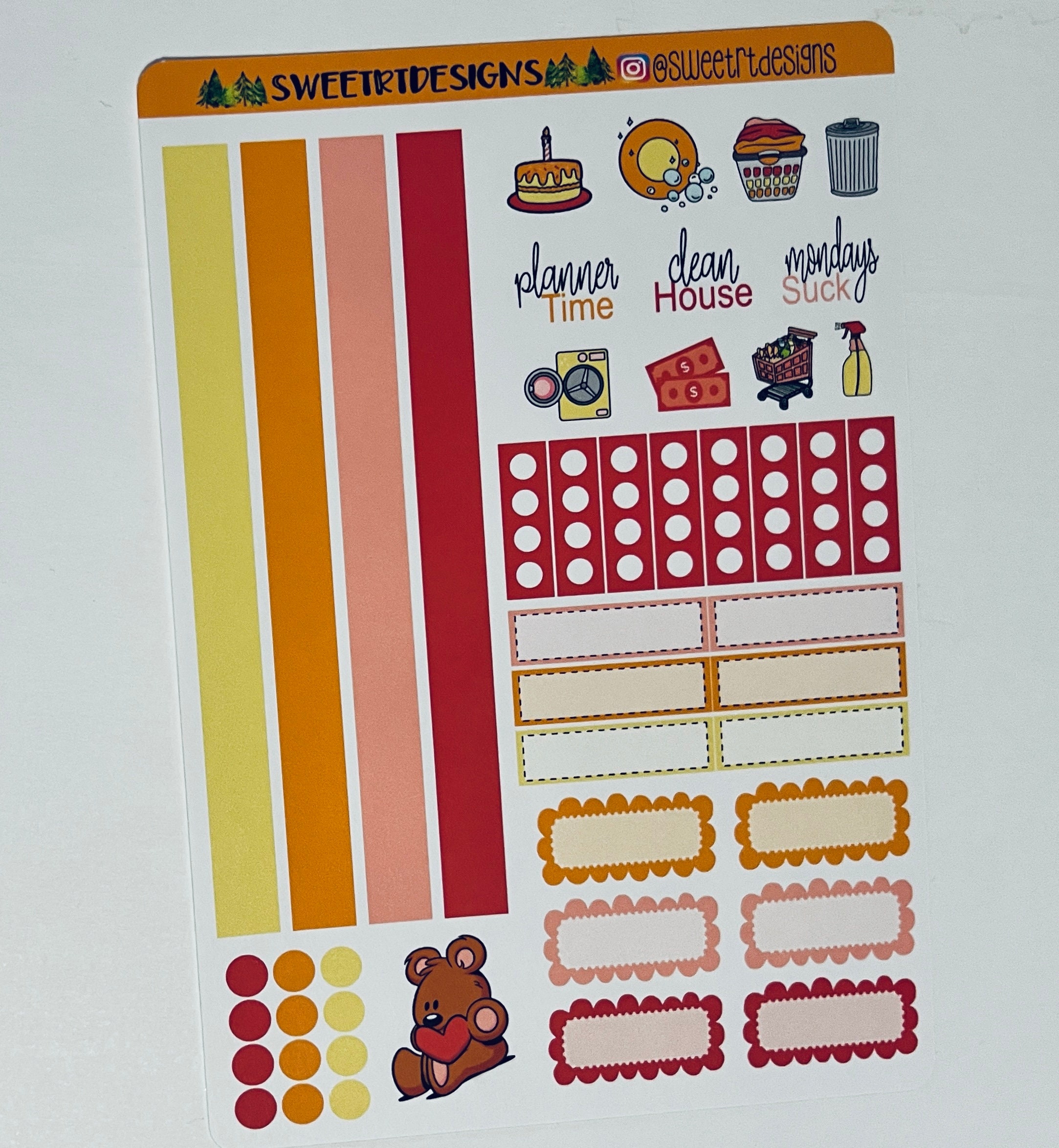 Hobonichi COUSINS Weekly Planner Sticker Kit - Etsy